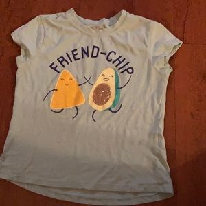“Friend-chip” mint green avocado shirt size 10/12